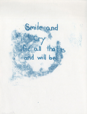 Monoprint: Smile and cry